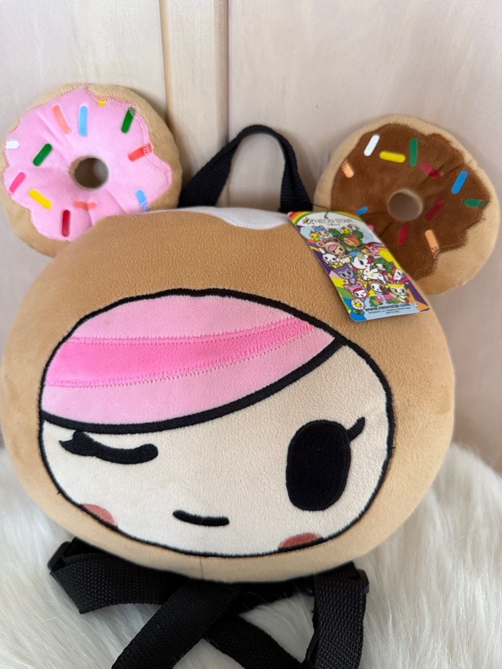 Tokidoki Donutella Cosplay NWT Neon Star Unisex Plush Backpack